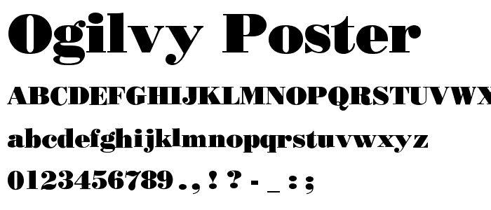 Ogilvy Poster font